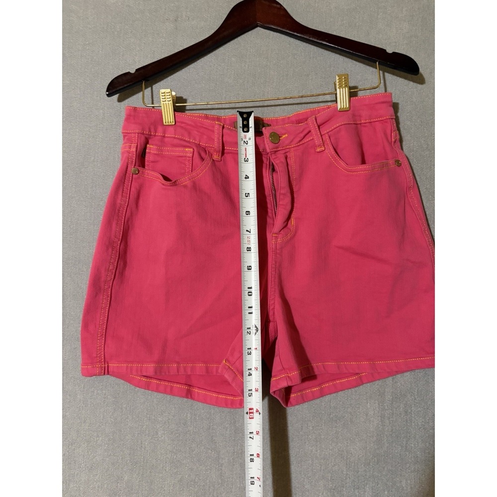 Judy Blue Shorts Womens XL Pink High Rise Denim 5-Pocket Garment Dyed Stretch - Picture 5 of 12